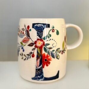 Floral Monogram “L” Mug